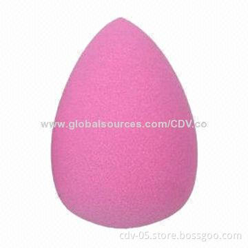 Cosmetic sponge with water-dropping shape in various colors